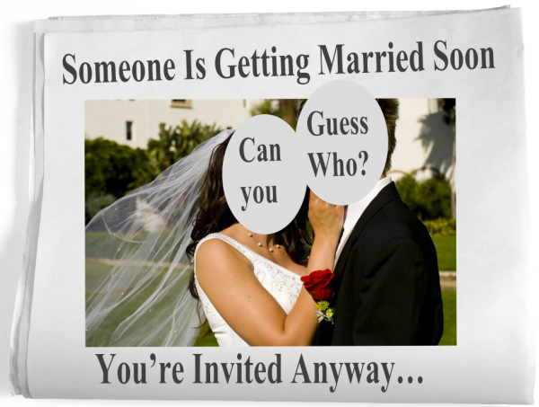 Wedding Newspaper Invitation